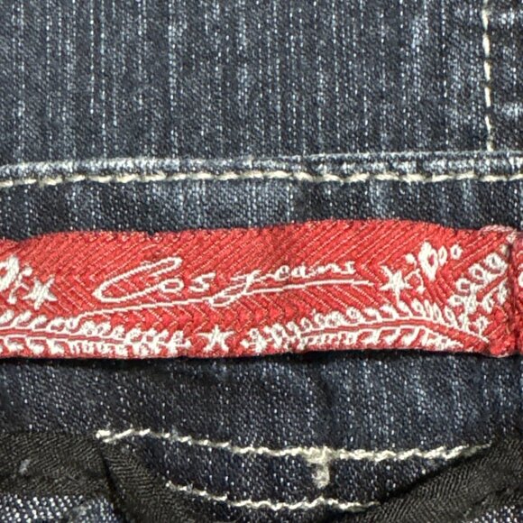 Coz Jeans Flare Leg Button Flap Closure 30x31 Women's 12 stretch dark wash Y2K - Picture 12 of 13